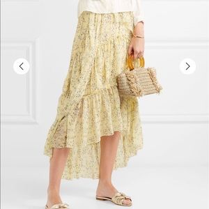 Ulla Johnson yellow floral skirt